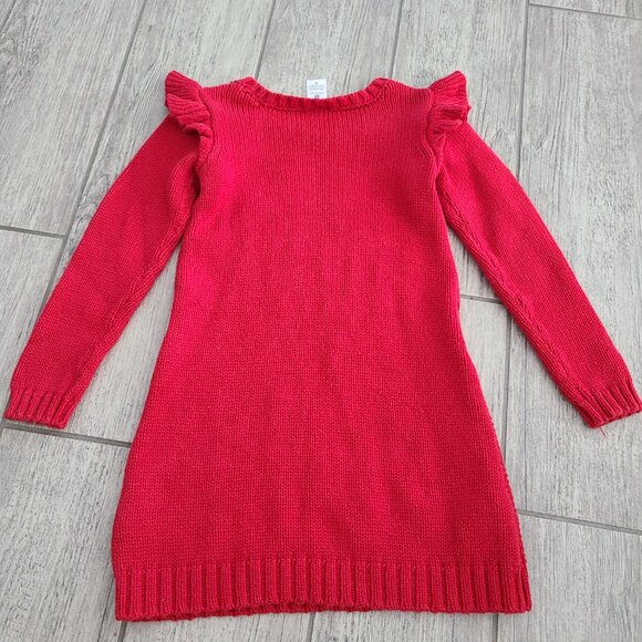 Carter’s Toddler Girls Red Cable Knit Sweater Dress Size 4T - Picture 9 of 10